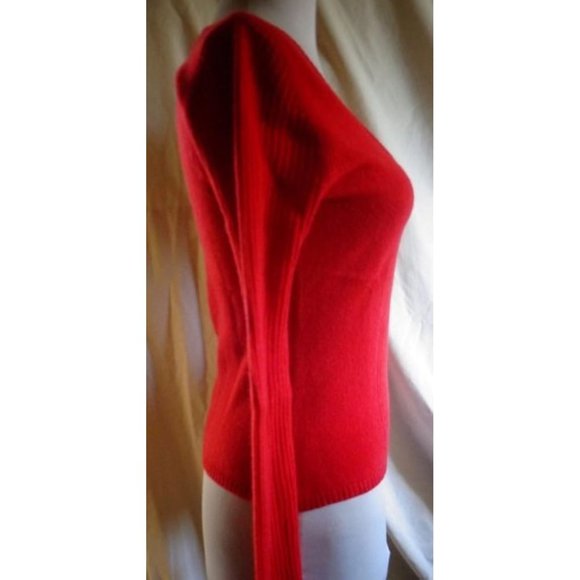 VGUC - ...SO REAL, SO RIGHT Red round neck sweater 100% cashmere - Size S - Picture 3 of 7